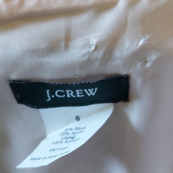 J Crew Chevron Wool Strapless Dress - Picture 4 of 5